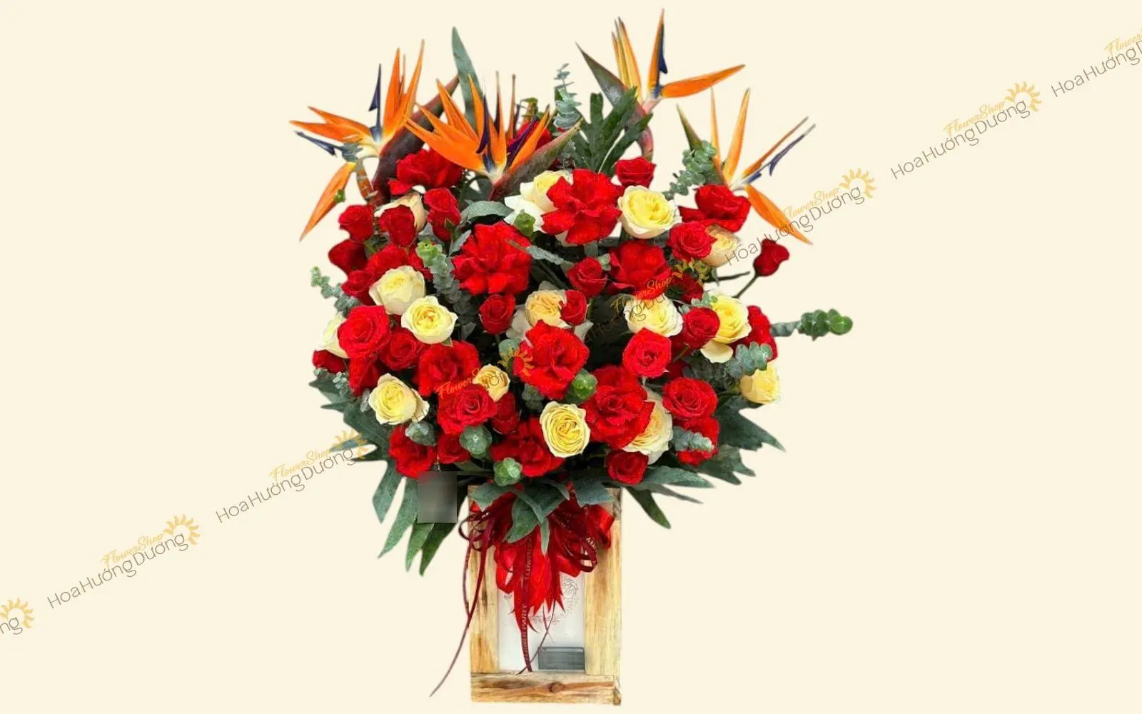 Giỏ hoa thanh lịch tặng đối tác