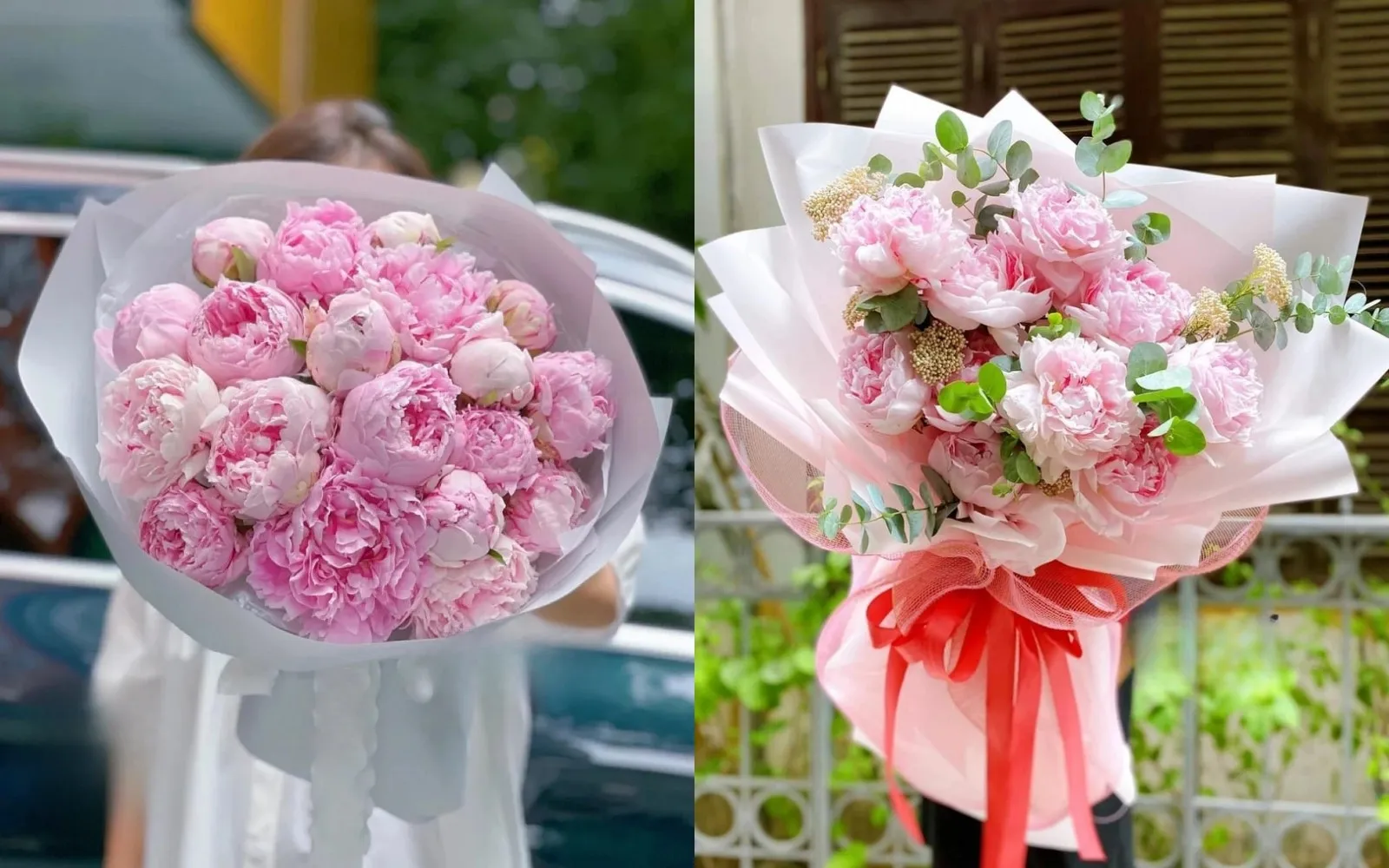 Bó hoa mẫu đơn chúc mừng ngày quốc tế phụ nữ 8 3