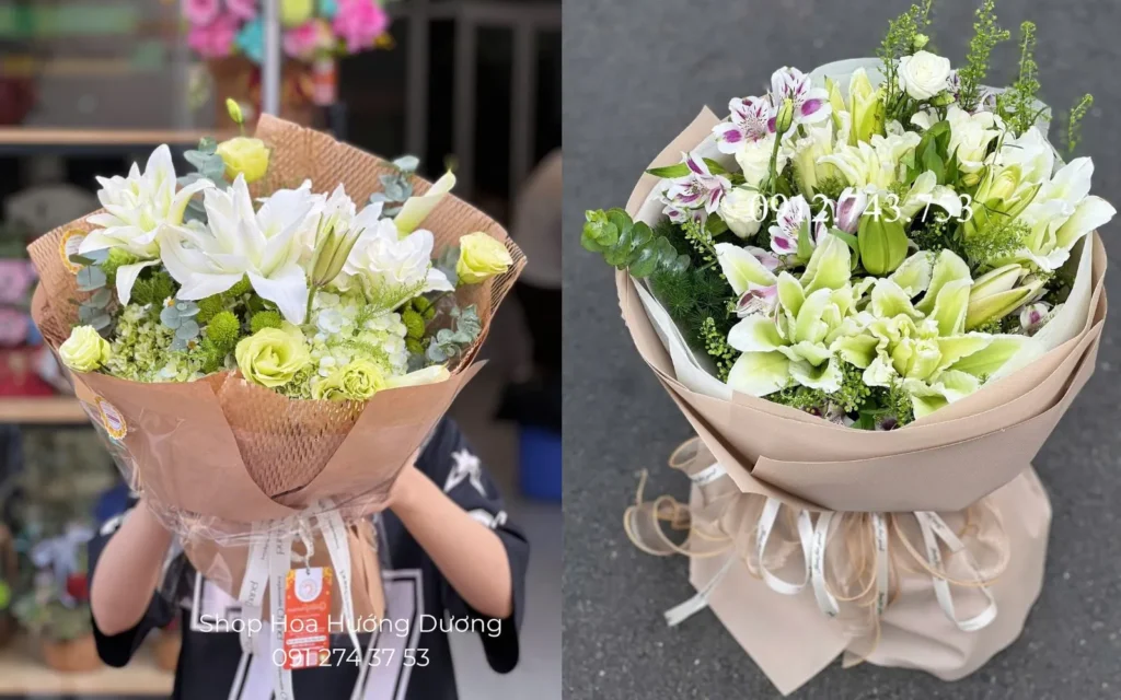 Hoa loa kèn trắng chúc mừng sinh nhật tháng 6