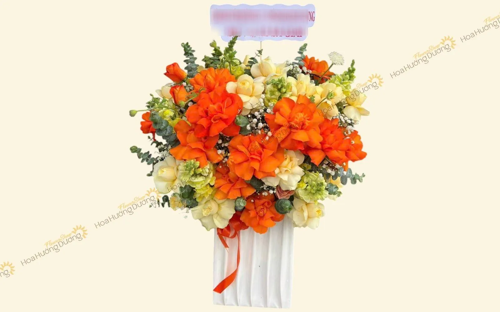 Mẫu lẵng hoa khai trương