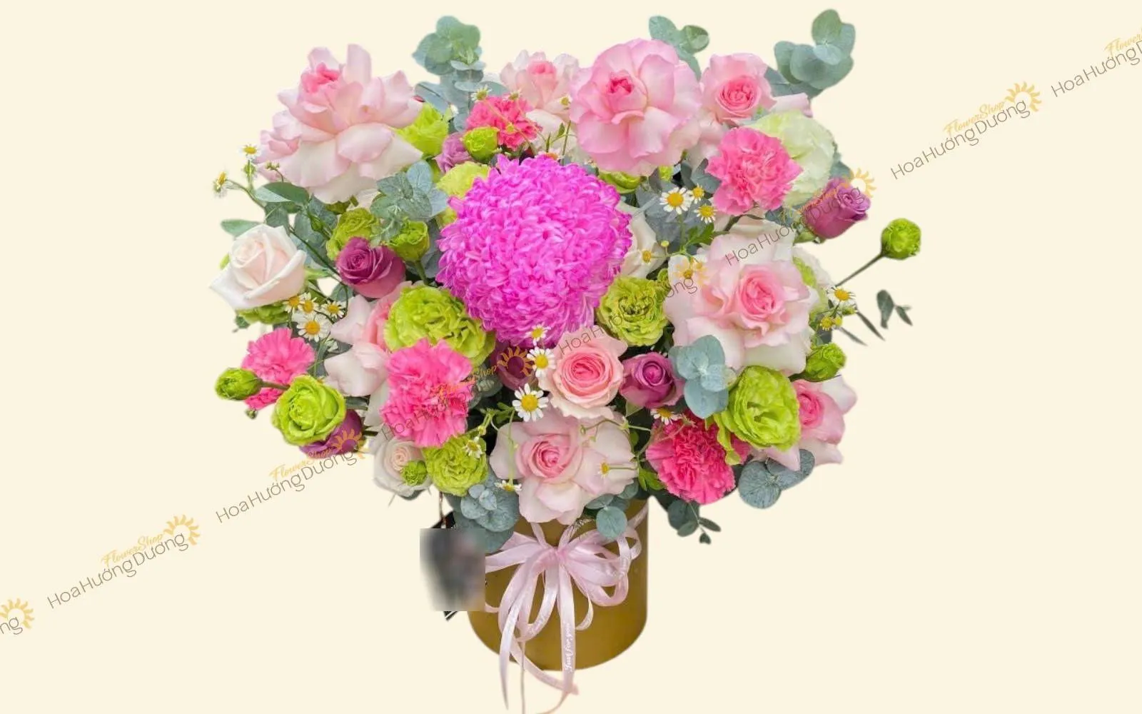Lẵng hoa tân gia form tròn