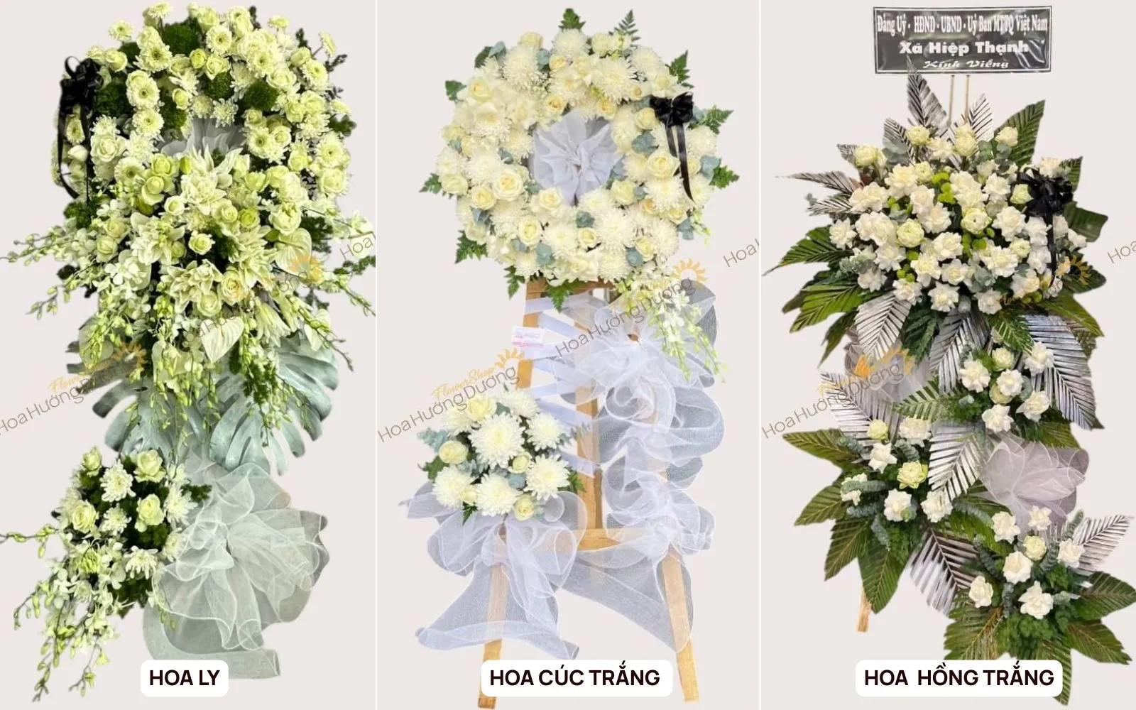 Hoa chia buồn thường dùng loại hoa nào?