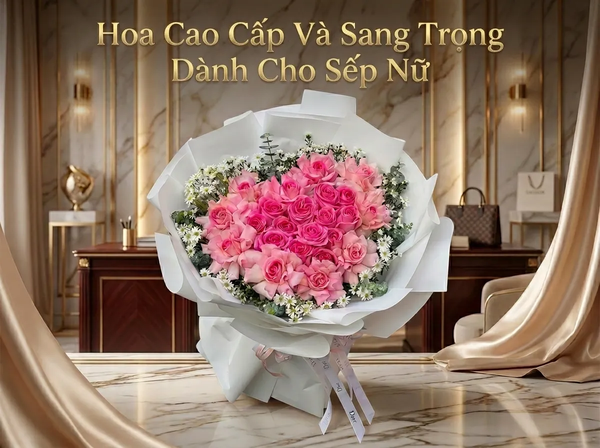 Bí Quyết Chọn Hoa Tặng Sếp Nữ Tinh Tế Và Sang Trọng Đúng Gu