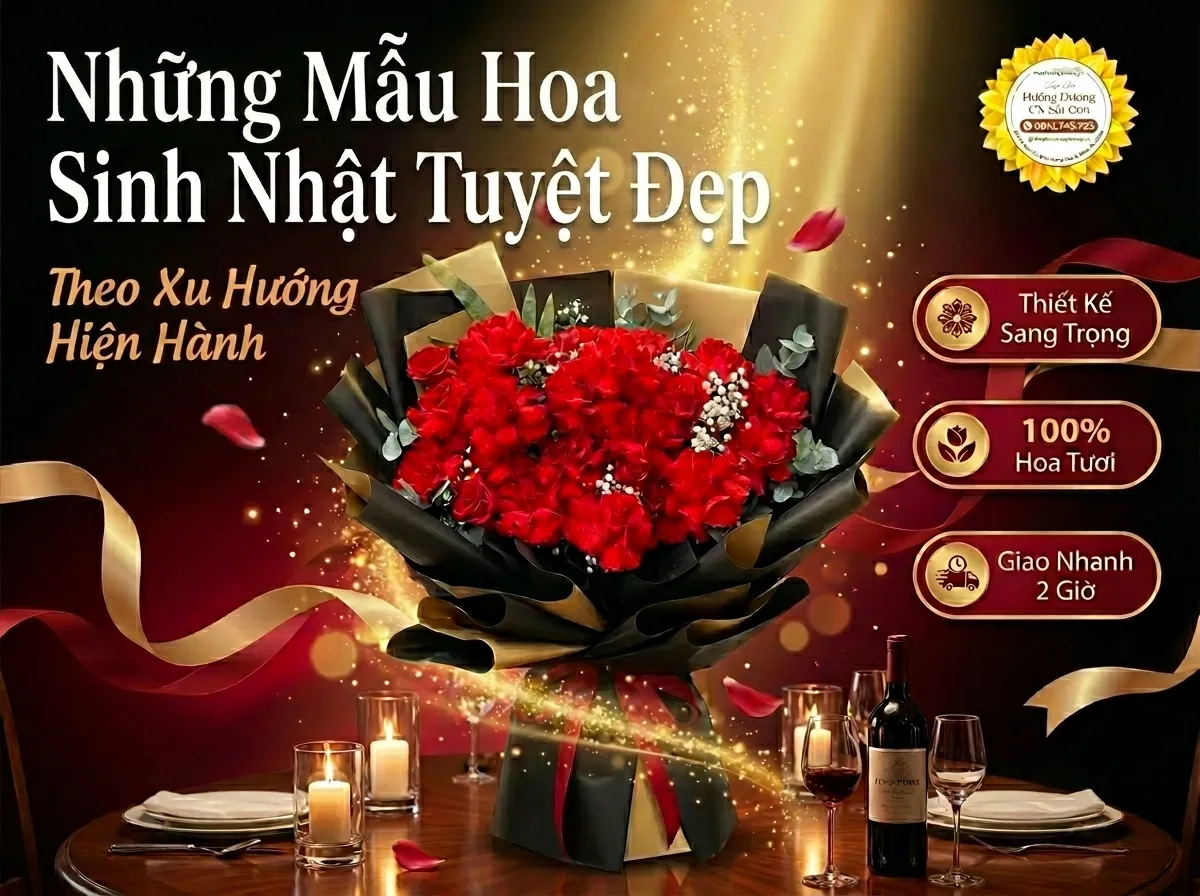 Các Mẫu Hoa Sinh Nhật Đẹp Theo Xu Hướng Hiện Nay