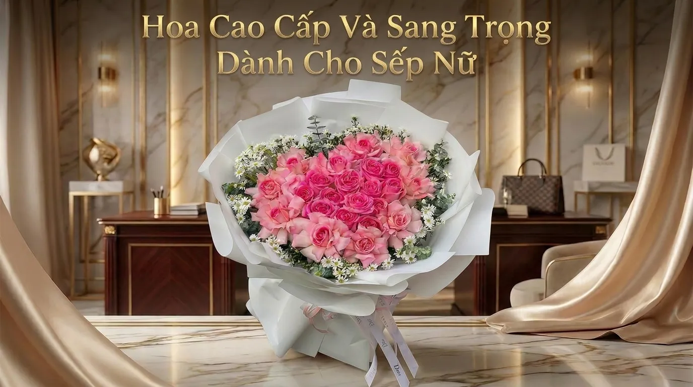 Hoa tặng sếp nữ tinh tế và sang trọng