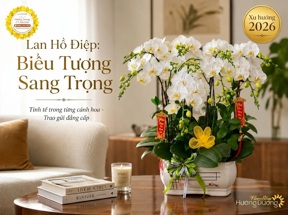 Lan Hồ Điệp Sang Trọng - TOP Mẫu Chậu Lan Cao Cấp, Thanh Lịch & Đẳng Cấp 2026