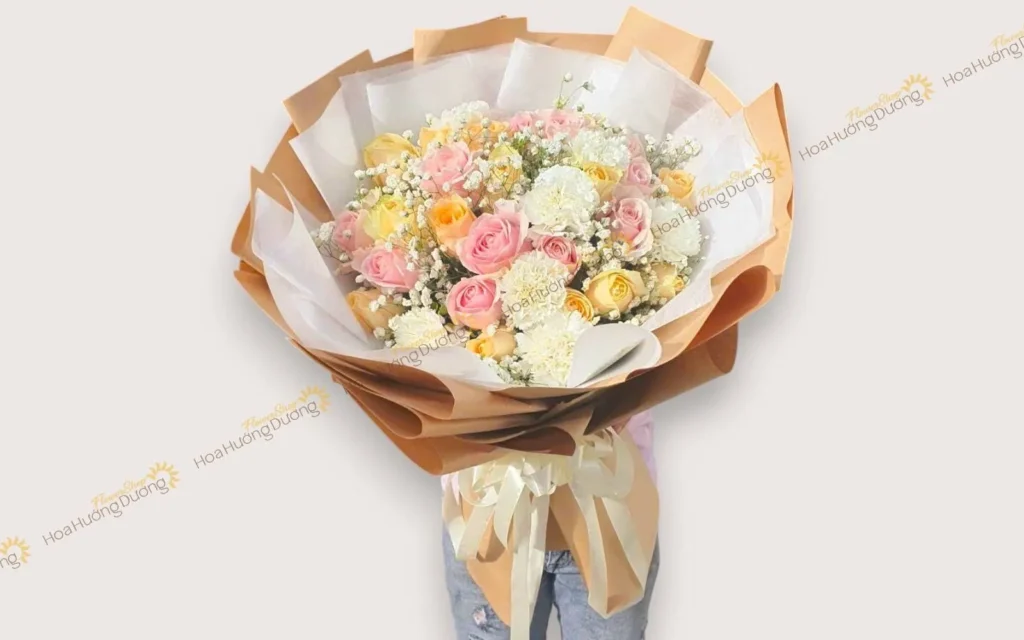 Mẫu bó hoa kỷ niệm công ty thành lập
