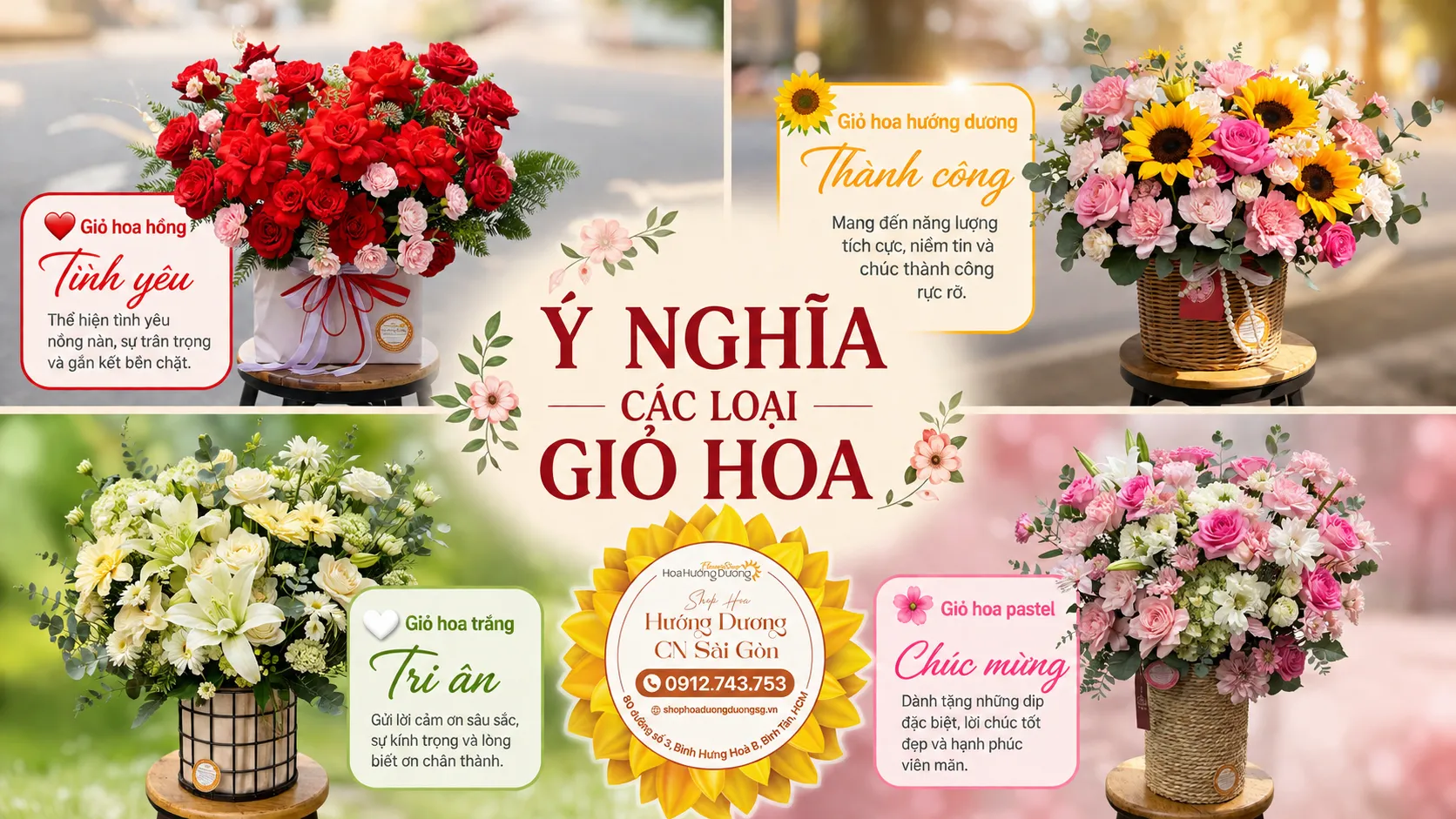 Ý Nghĩa Các Loại Giỏ Hoa – Cách Chọn Giỏ Hoa Phù Hợp Từng Dịp