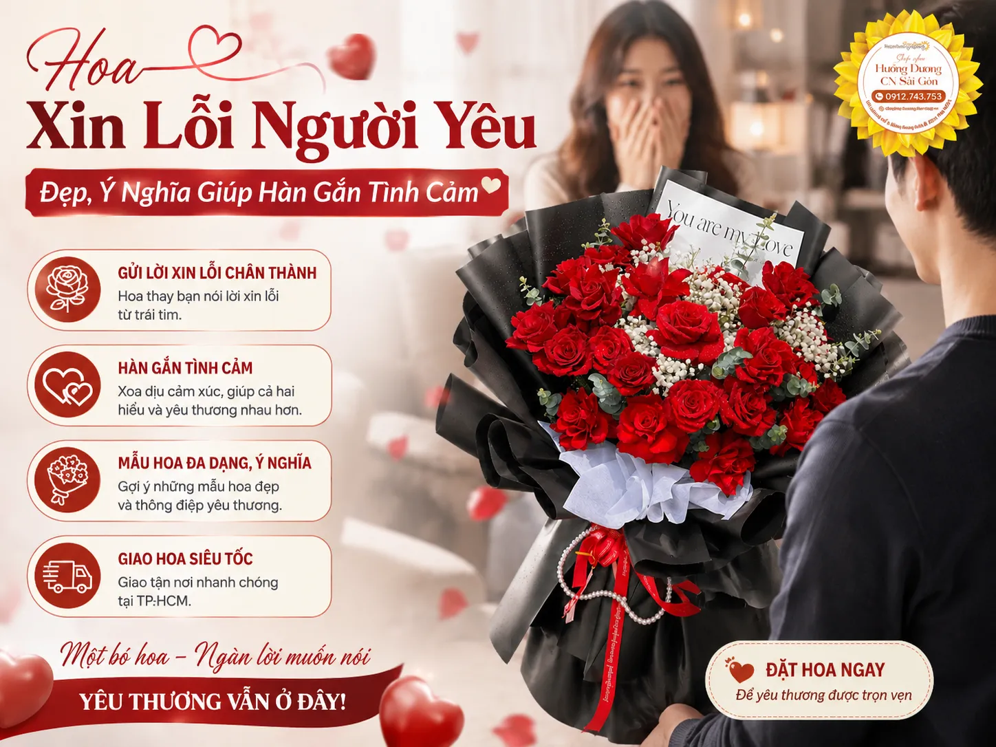 Hoa Xin Lỗi Người Yêu Đẹp, Ý Nghĩa Giúp Hàn Gắn Tình Cảm