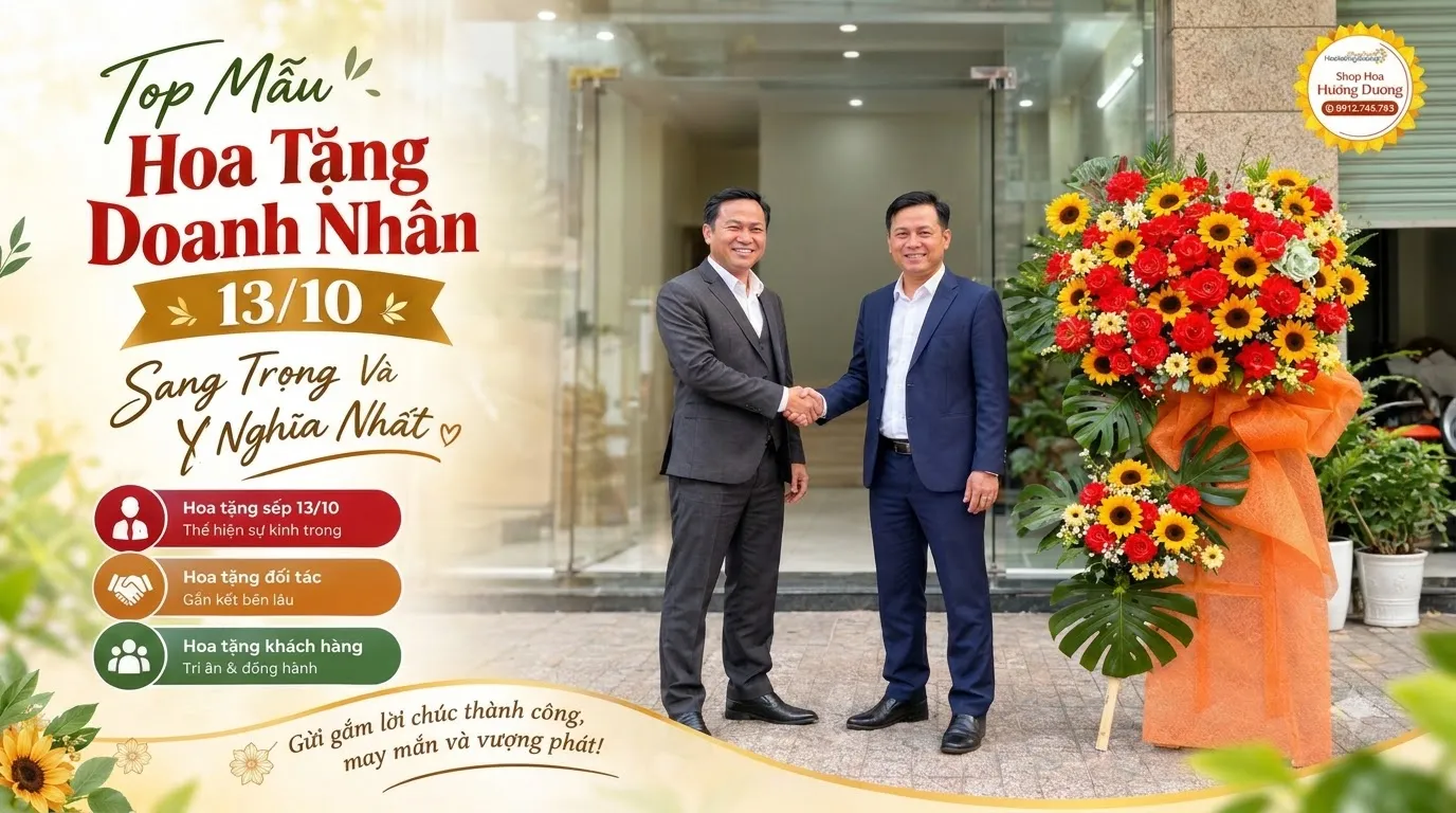 Top Mẫu Hoa Tặng Doanh Nhân 13/10 Sang Trọng Và Ý Nghĩa Nhất