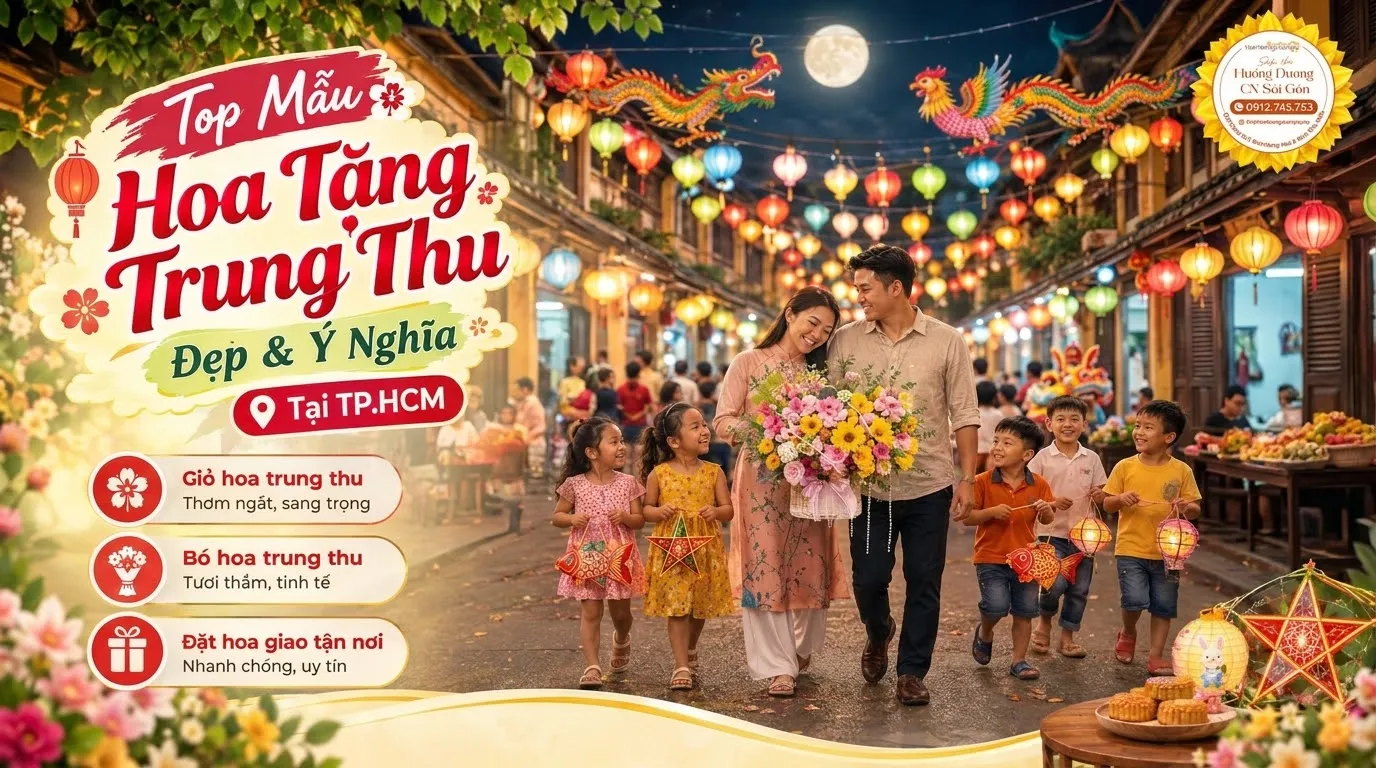 Top Mẫu Hoa Tặng Trung Thu Đẹp & Ý Nghĩa Tại TP.HCM